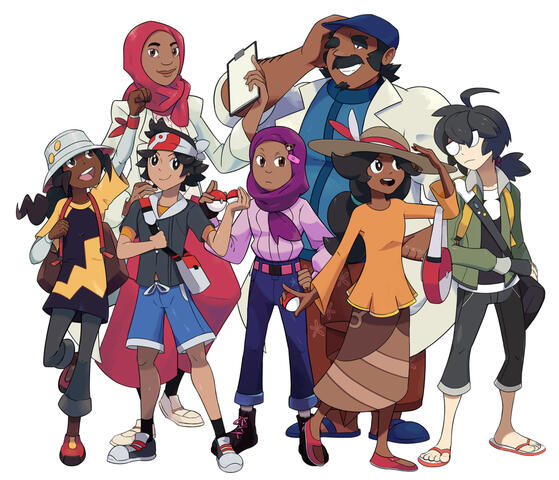 Main Cast of Pokemon-inspired personal project.